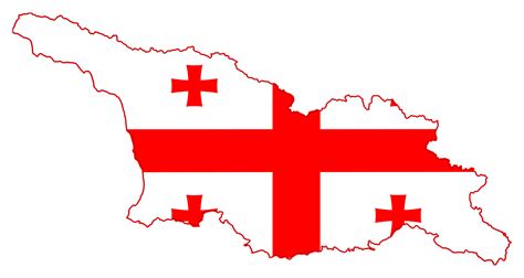 georgia country flag map